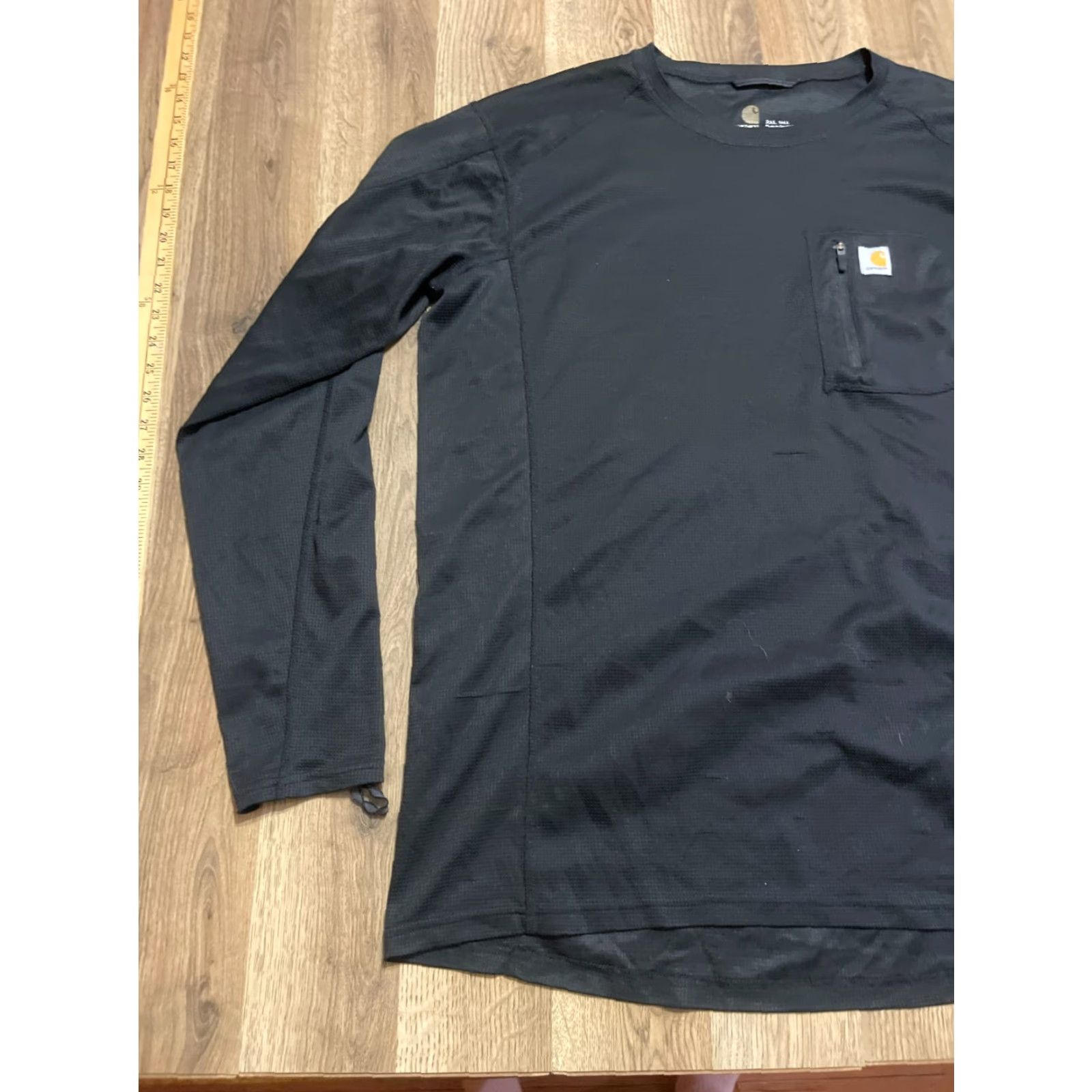 Carhartt Carhartt Shirt Men's Size 2XL Black Long Sleeve Zip Pocket Size XXL / US 16-18 / IT 52-54 - 3 Thumbnail