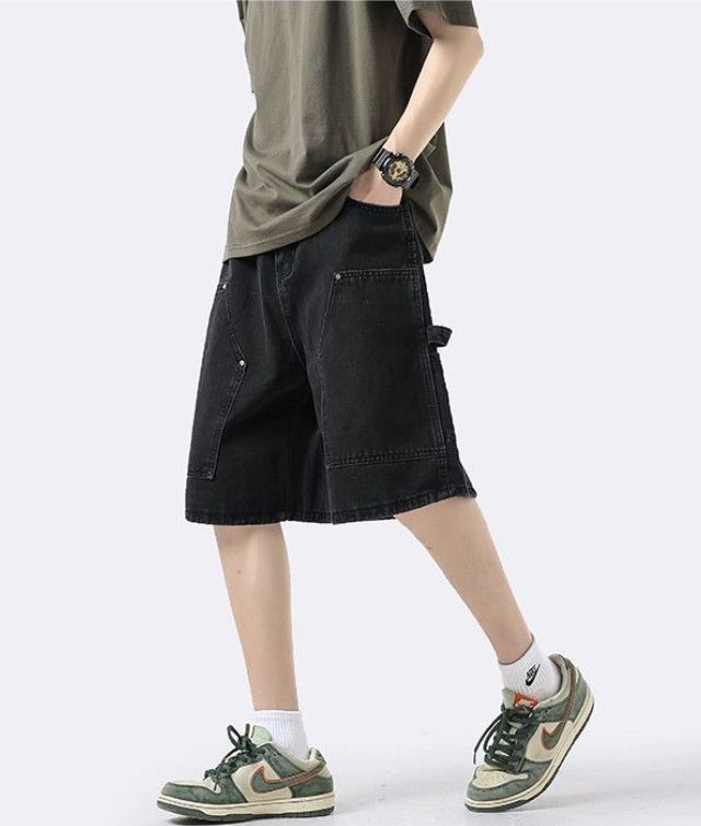 Japanese Brand Men's American Retro Loose Straight Leg Casual Denim Shorts Size US 32 / EU 48 - 2 Thumbnail