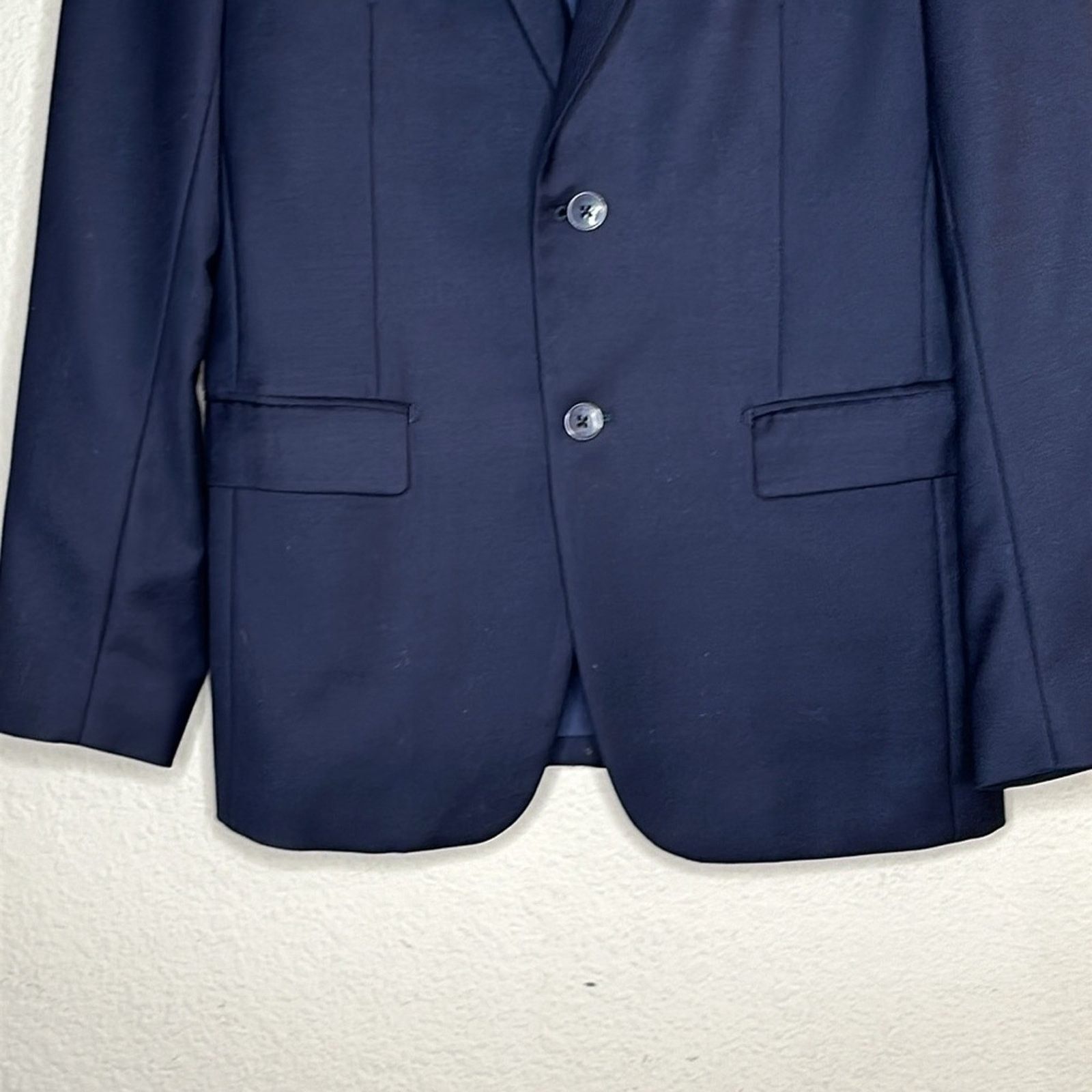 Theory NEW Theory Xylo Regular Fit 100% Wool Sport Coat Blue 36R Size 36R - 4 Thumbnail