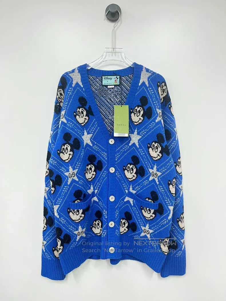 Gucci Gucci Disney Mickey co-branded full-print knitted cardigan Size US S / EU 44-46 / 1 - 1 Thumbnail