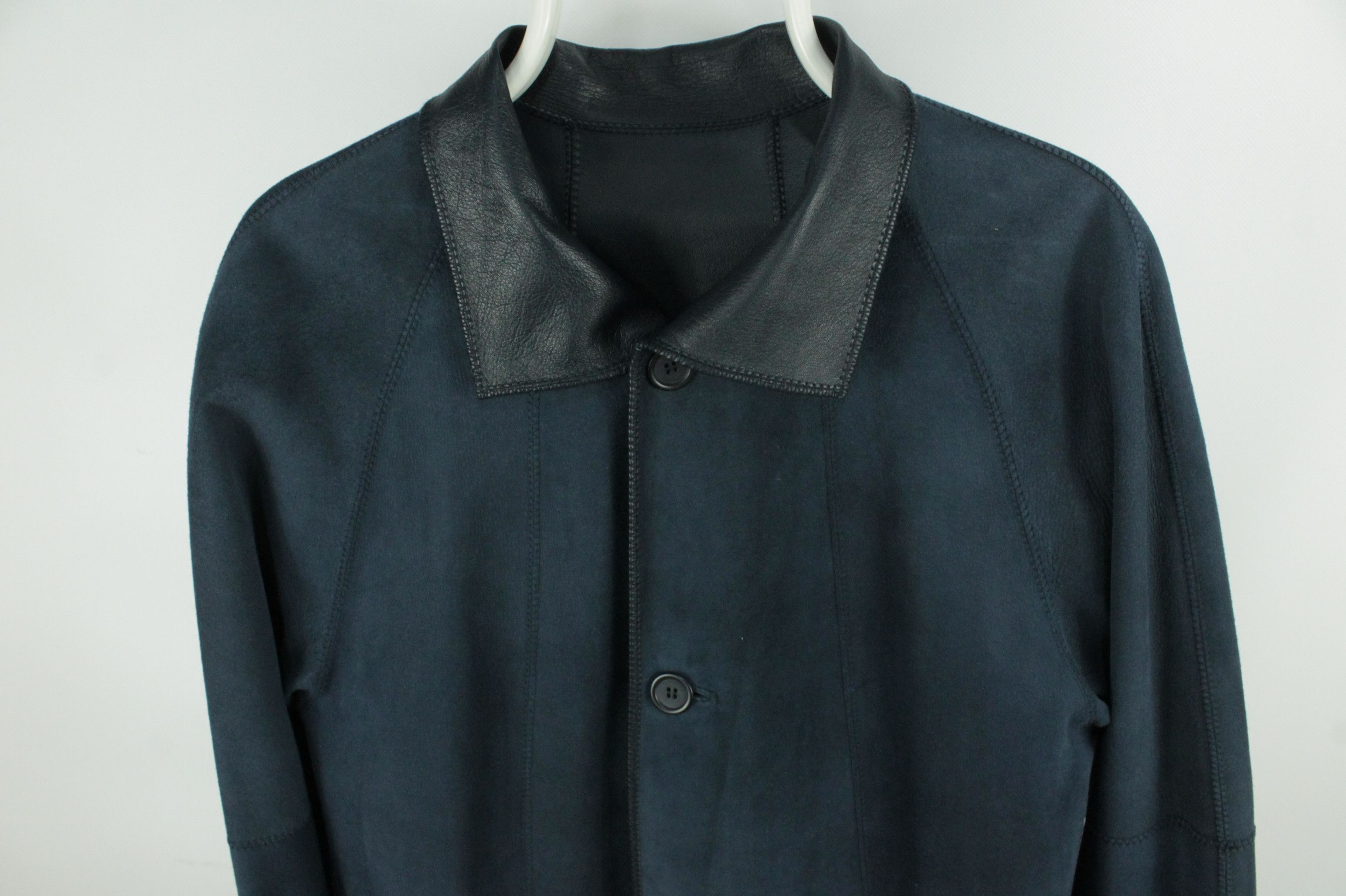 Other Friitala Finland Reversible Blue Leather Coat Jacket Women's Size L / US 10 / IT 46 - 12 Thumbnail