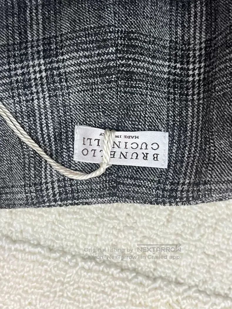 Brunello Cucinelli Brunello Cucinelli Gray Checkered Wool Trousers Size 25" / US 0 / IT 36 - 3 Thumbnail