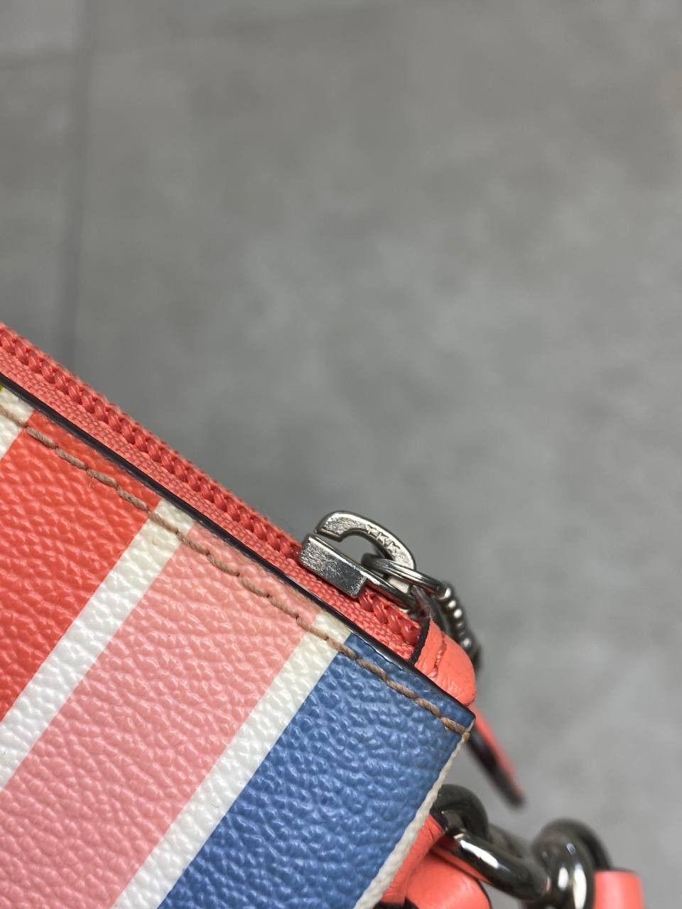 Coach Coach F51319 Peyton Multistripe Wristlet Clutch Bag Size ONE SIZE - 18 Thumbnail