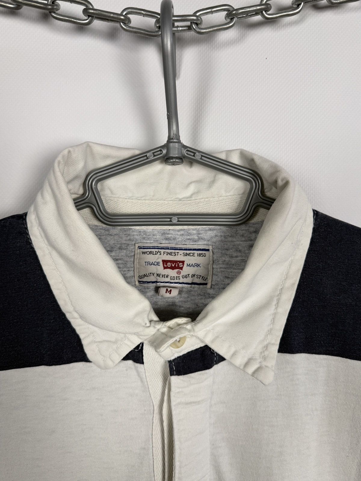 Levi's Vintage Clothing Vintage 90s Levi’s Long Sleeve Striped Polo Shirt Rugby Sz M Size US M / EU 48-50 / 2 - 8 Thumbnail