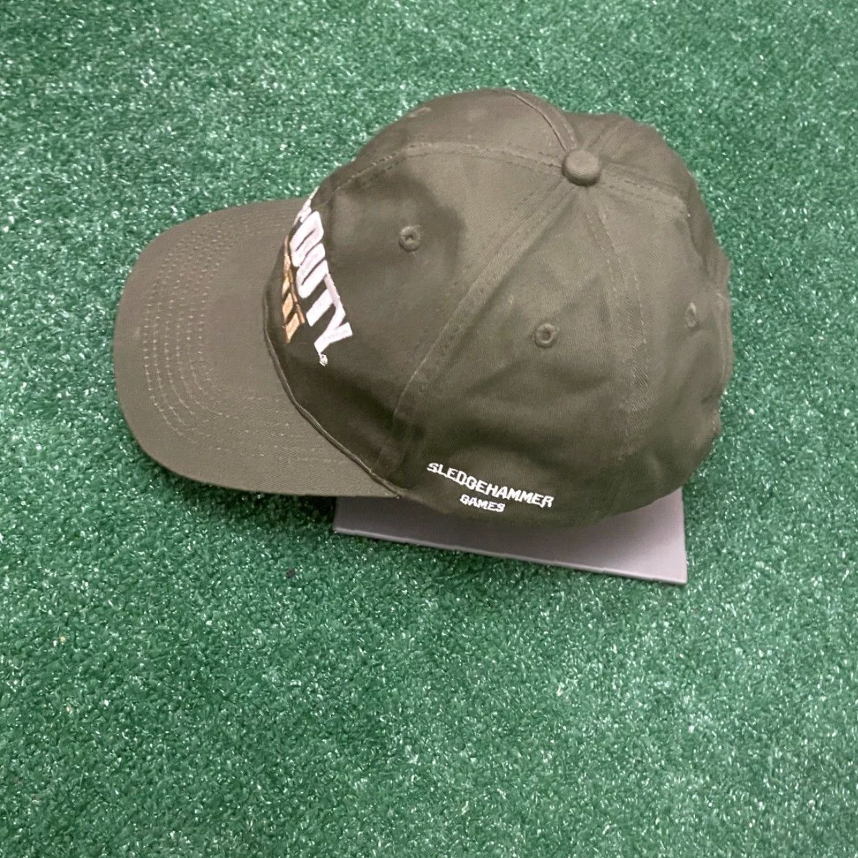 Vintage VINTAGE Call Of Duty WWII Sledgehammer Games Video Game Promo SnapBack Hat Adult WW2 Mens One Size Green Snapback Adjustable Xbox PlayStation Size ONE SIZE - 2 Thumbnail