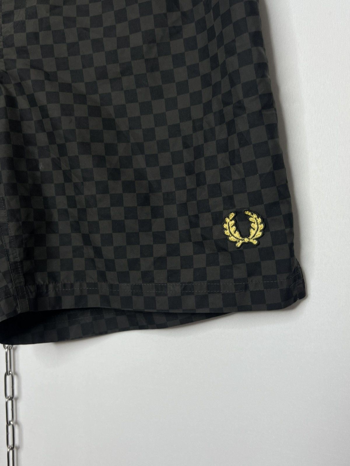 Fred Perry 🔥 Vintage Fred Perry Nylon Plaid Shorts Swim Casual ✌️ Size US 34 / EU 50 - 3 Thumbnail