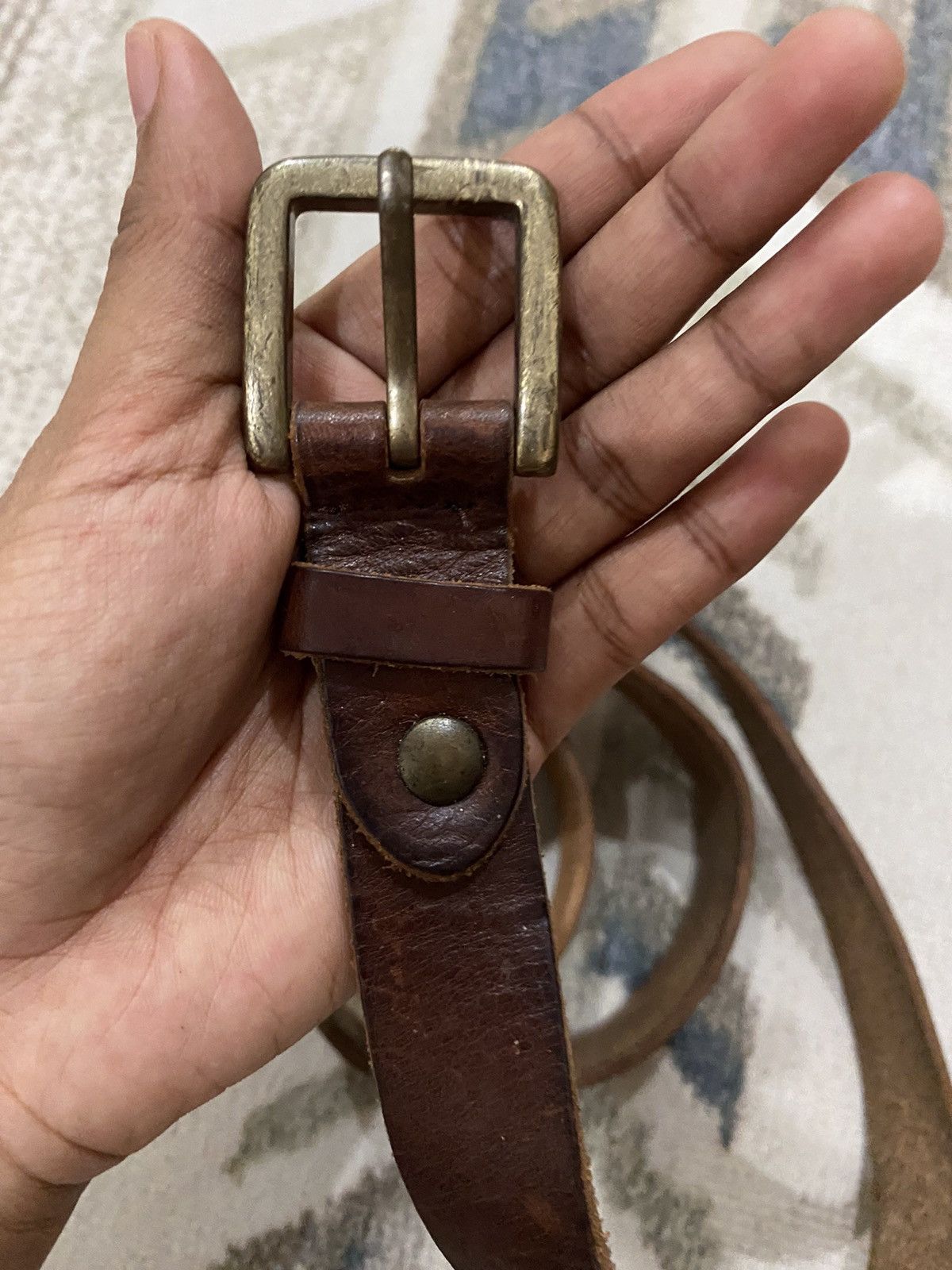 Leather Japanese Brand Leather Buckle Belt Size ONE SIZE - 5 Thumbnail