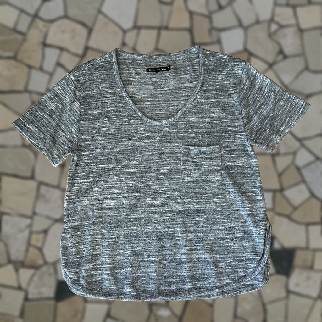 Rag & Bone Rag & Bone / Jeans Pocket Tee Gray Short Sleeve Women’s M Shirt Womens Medium Gray Solid Logo Urban Fashion City Designer Size 32" / US 10 / IT 46 - 1 Thumbnail