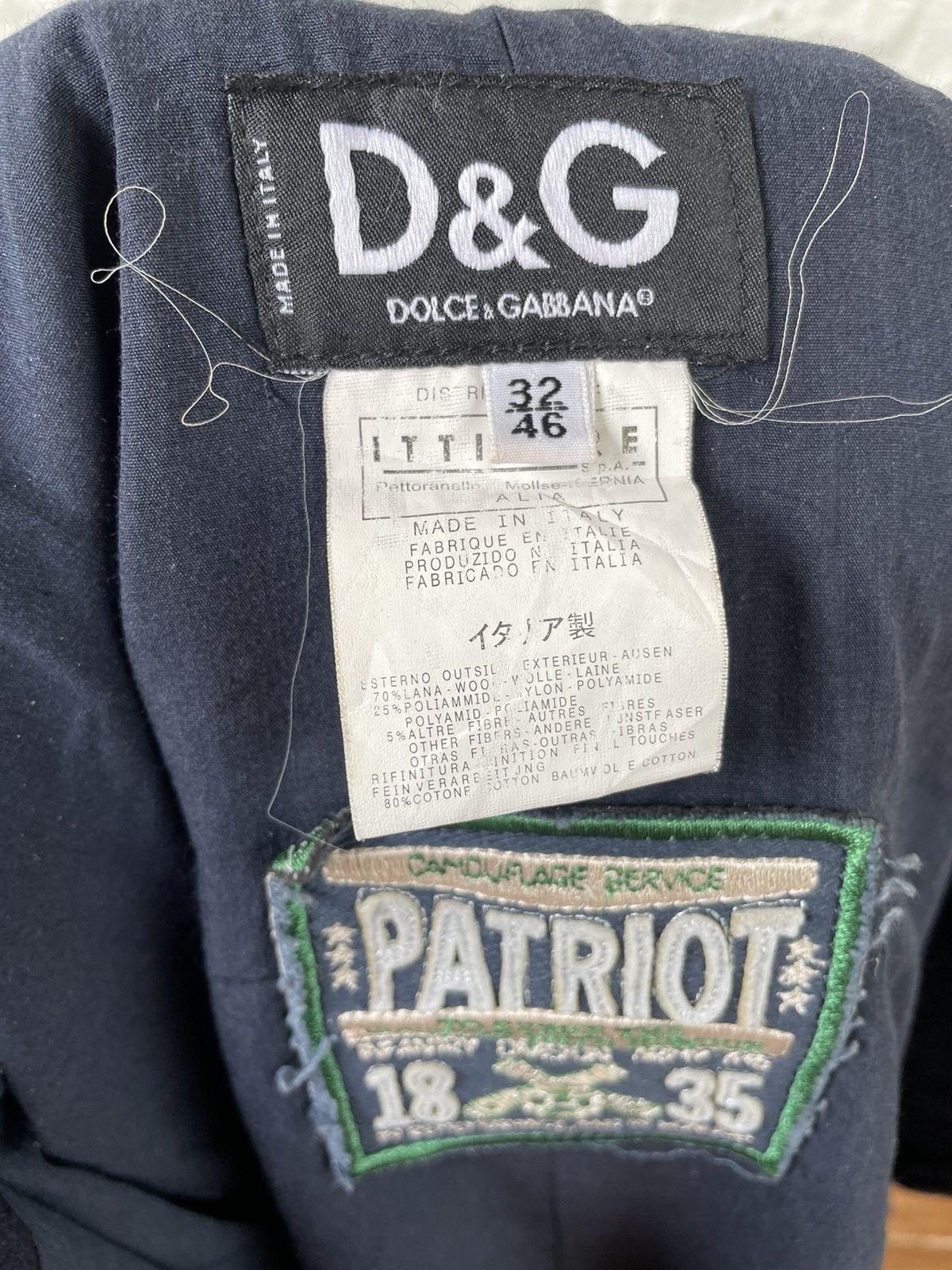 Dolce & Gabbana × Japanese Brand × Vintage Vintage Dolce&Gabbana Wool Jacket Size US M / EU 48-50 / 2 - 5 Thumbnail