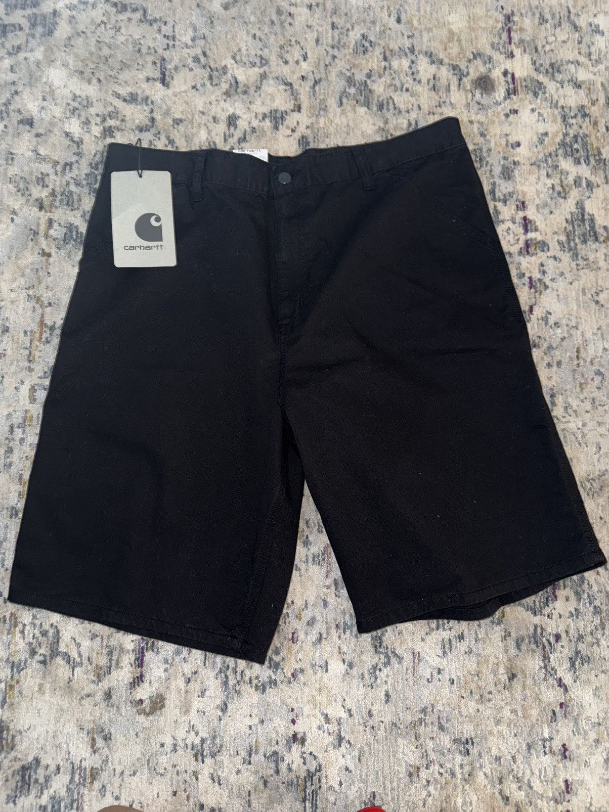 Carhartt × Carhartt Wip Carhartt WIP Single Knee Black Knit Shorts Sz 38 Size US 38 / EU 54 - 1 Thumbnail