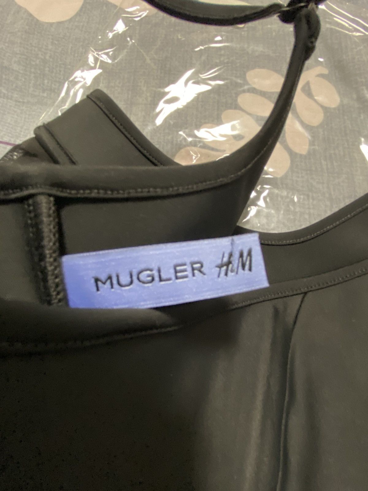 H&M × Mugler × Thierry Mugler Mugler x H&M Mesh Panel Black Corset Top Size L / US 10 / IT 46 - 2 Thumbnail