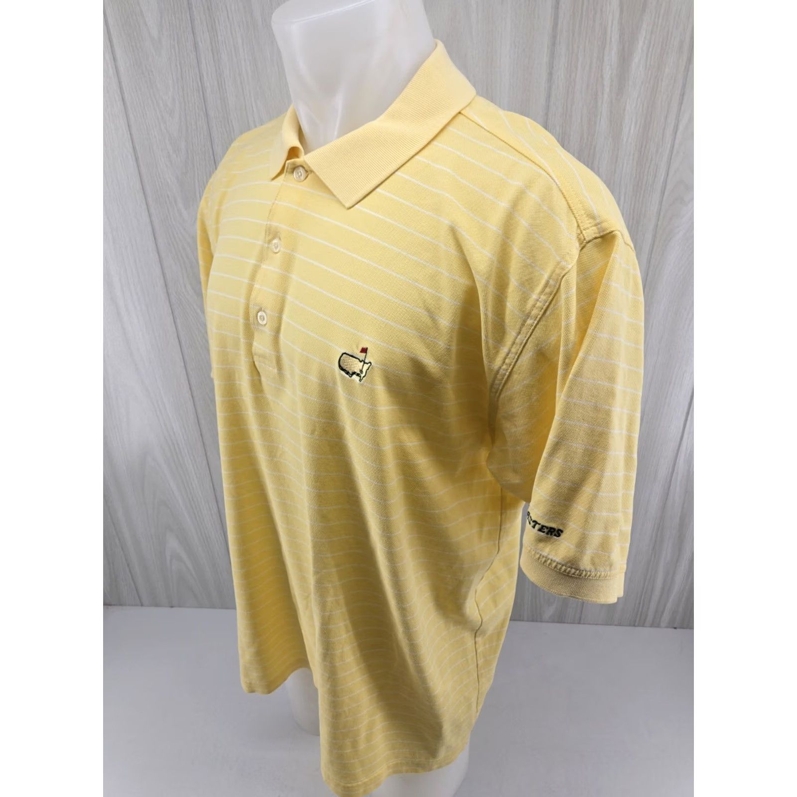Vintage VINTAGE Masters Collection Polo Shirt Mens XL Striped 100% Cotton Yellow Shirt Polo Mens XL Striped 100% Cotton Masters Collection Size US XL / EU 56 / 4 - 4 Thumbnail