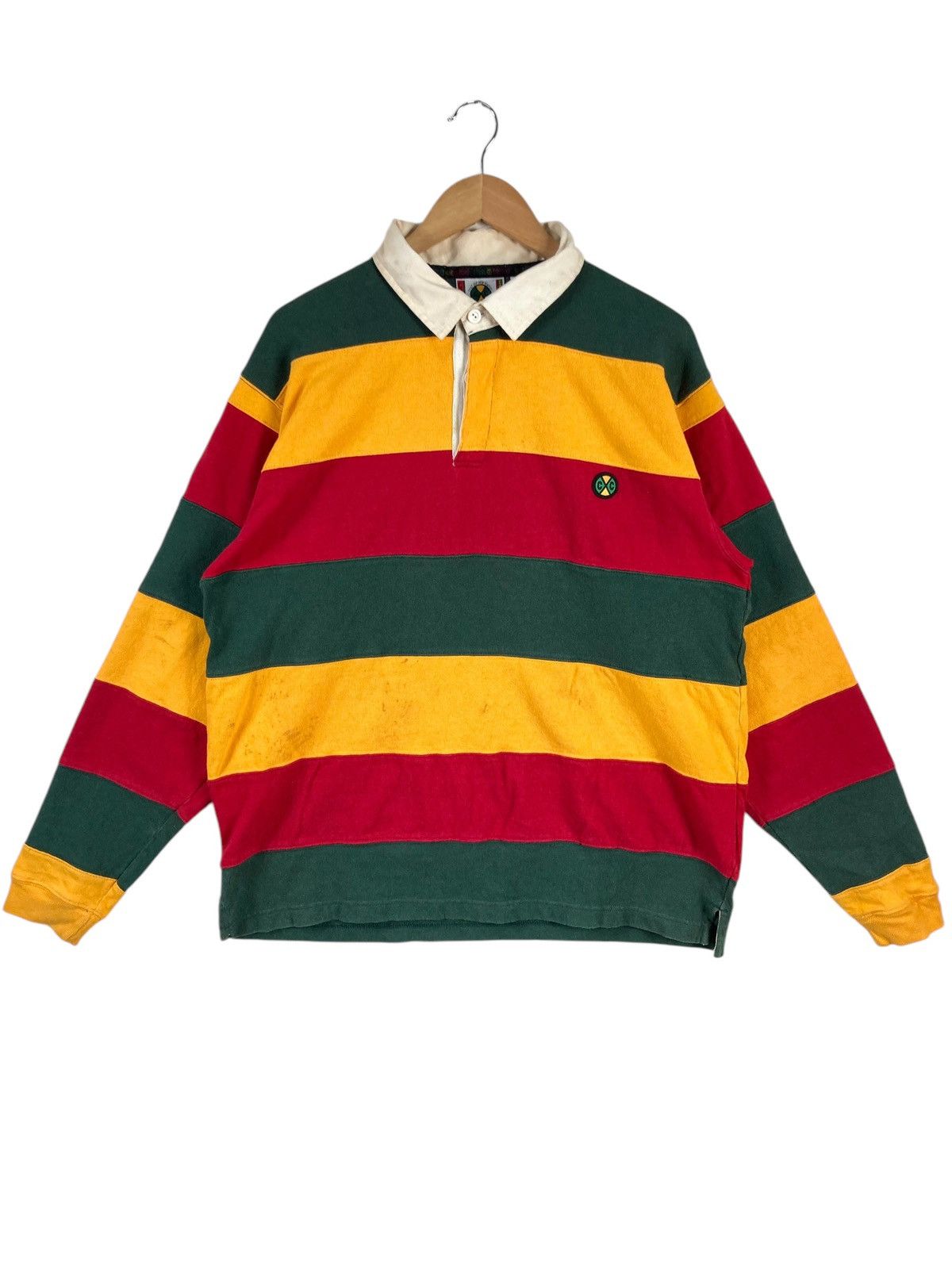 Cross Colours × Rap Tees × Vintage Vintage Cross Colours Post Hiphop Nation Og Polo Rugby Size US XL / EU 56 / 4 - 3 Thumbnail