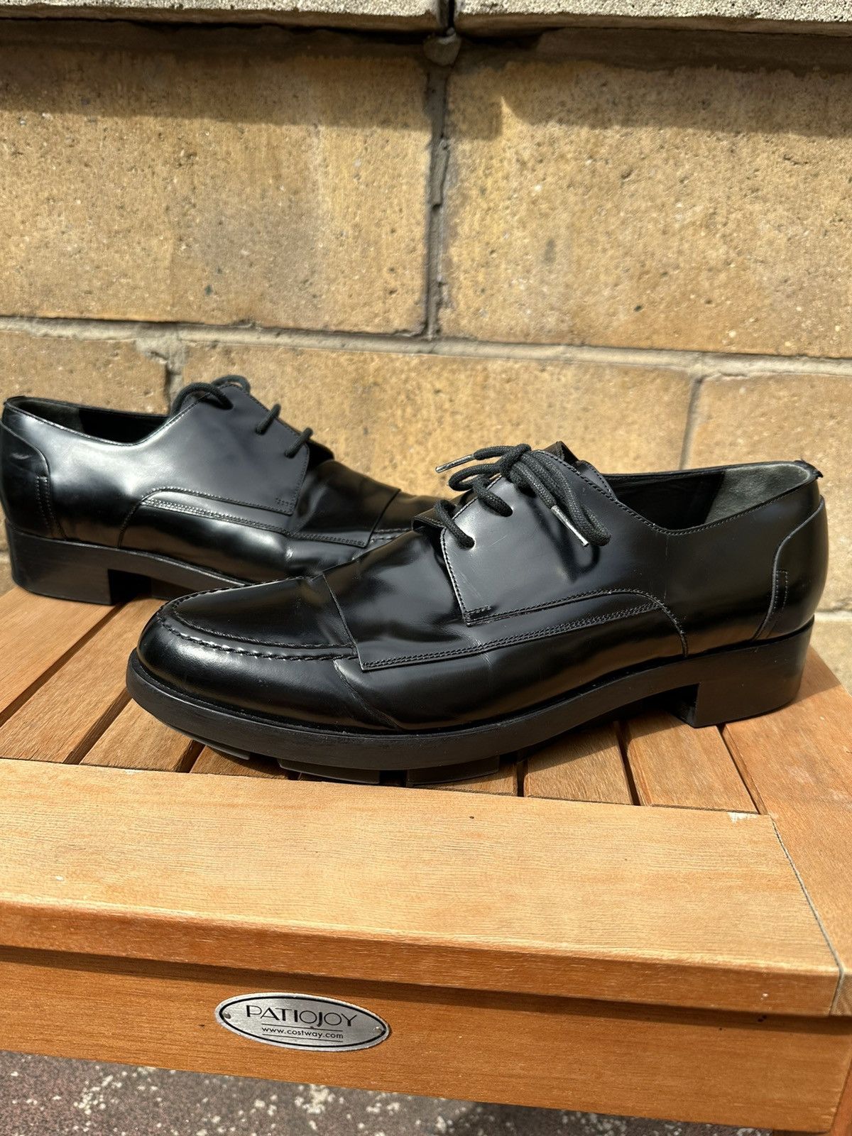 Balenciaga Derby Logo Lace-Up Shoe Black