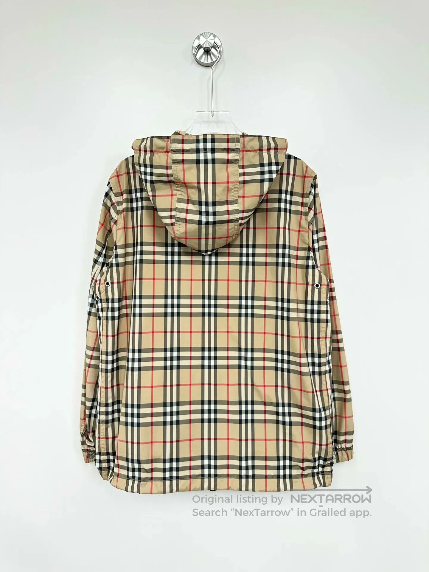 Burberry Burberry Khaki Classic Plaid Hooded Outdoor Jacket| Size XXS / US 00 / IT 34 - 2 Thumbnail