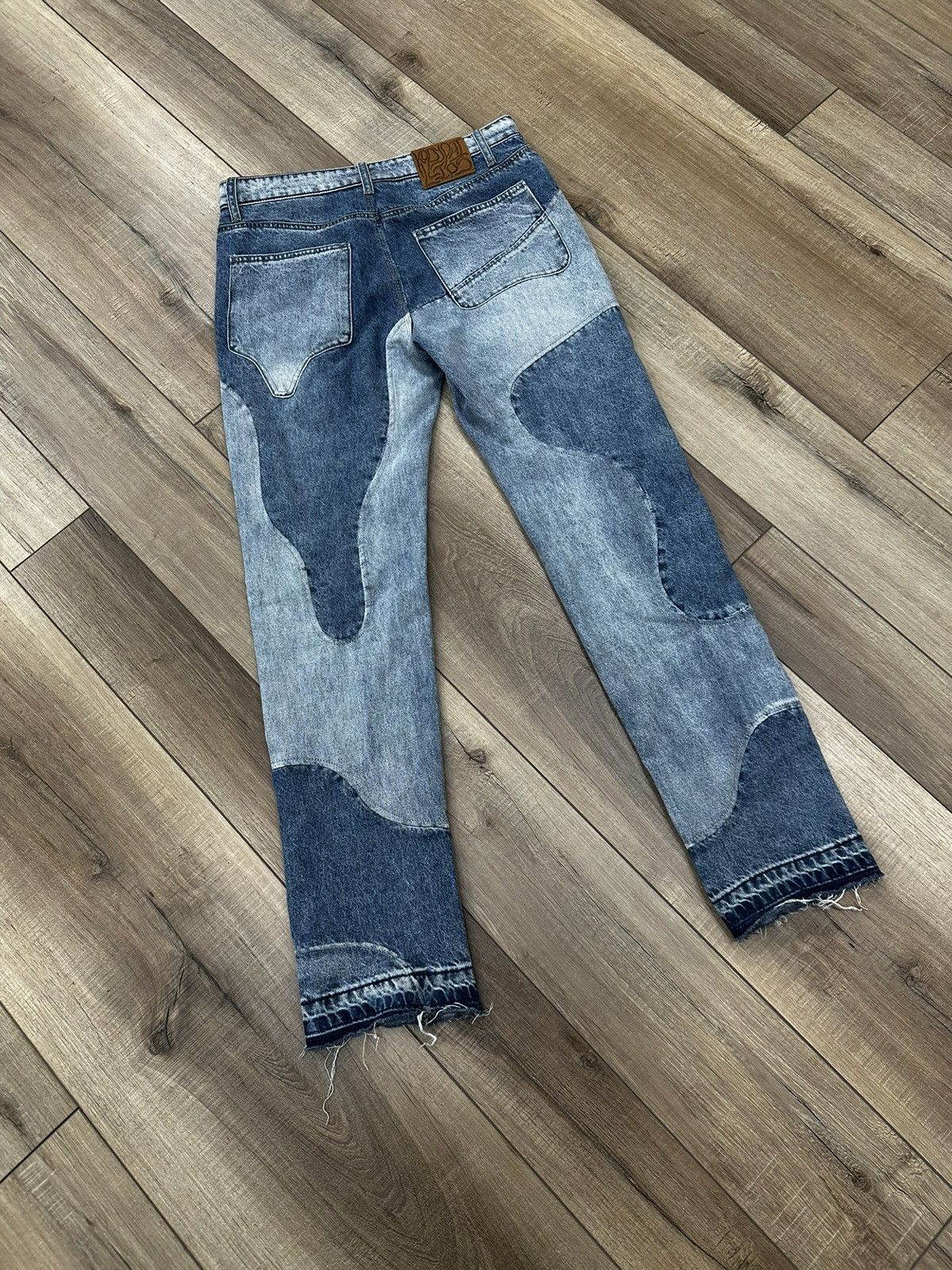 image of Kody Phillips Denim Curve Jeans Flared in Blue, Men's (Size 32)