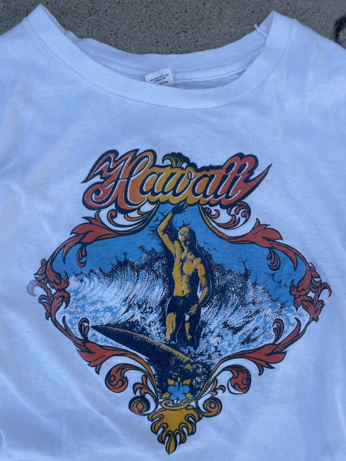 image of Vintage 70's Hawaii Tee in White, Men's (Size XL)