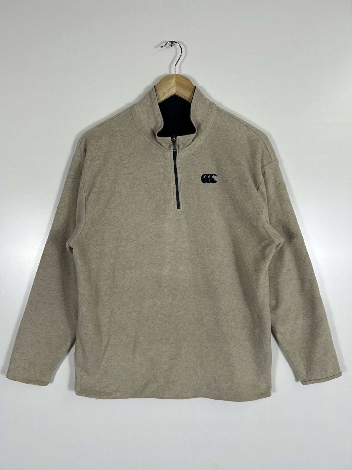Canterbury of New Zealand × Vintage ⚡️Vintage Canterbury Fleece Reversable Half Zipper Sweater Size US M / EU 48-50 / 2 - 12 Thumbnail