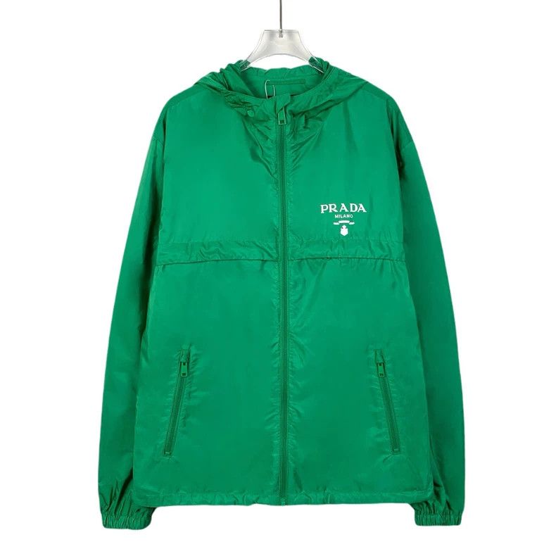 Prada Prada Green logo letter hooded zipper jacket 2501-Nextarrow Size US L / EU 52-54 / 3 - 1 Thumbnail
