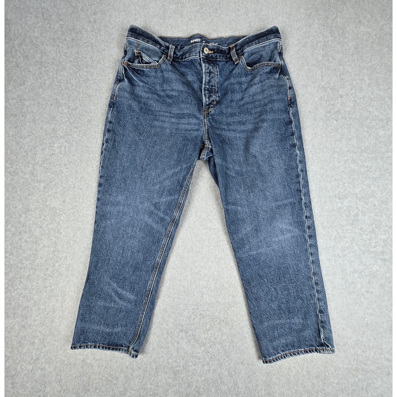 Old Navy Old Navy 14 High Rise Slouchy Straight Button Fly Jeans Size 36" / US 14 / IT 50 - 2 Thumbnail