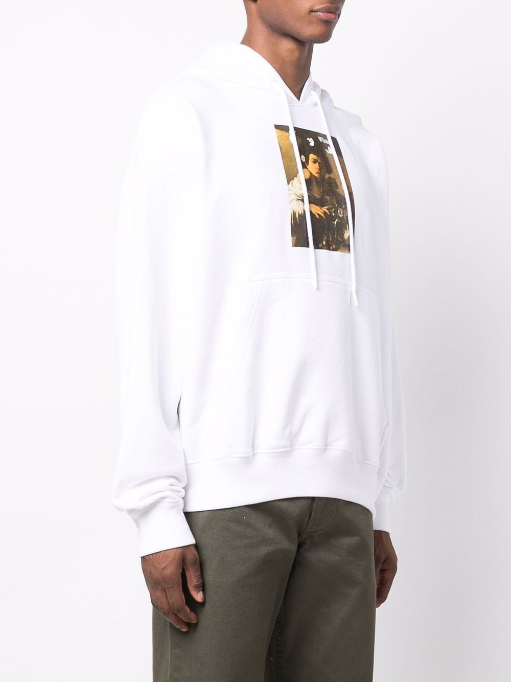 Off-White White Caravaggio Boy Oversized Skate Hoodie Size US L / EU 52-54 / 3 - 2 Thumbnail