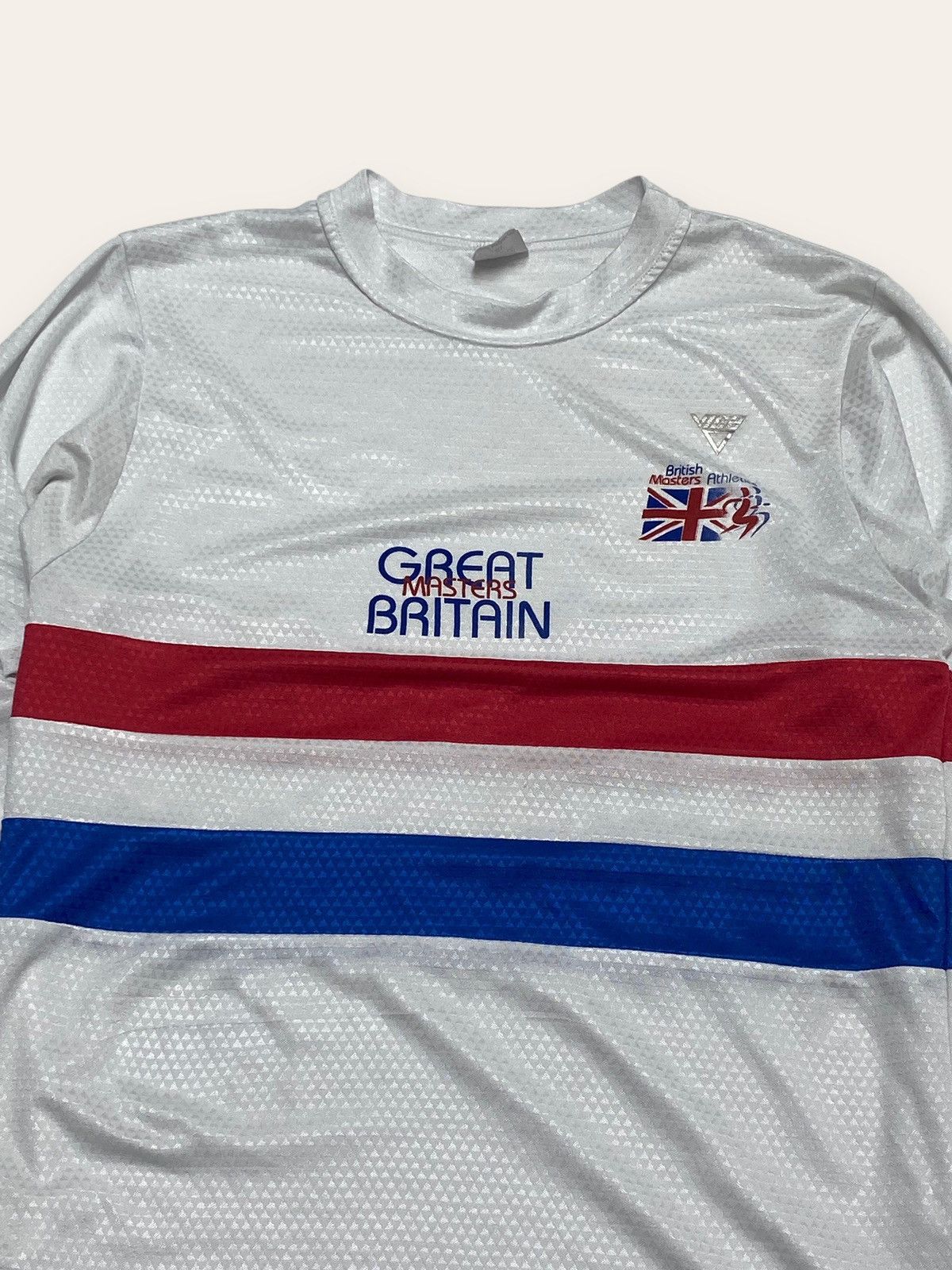Other UK Vintage BRITISH MASTERS ATHLETICS Jersey Striped Mini Logo Size US S / EU 44-46 / 1 - 2 Thumbnail