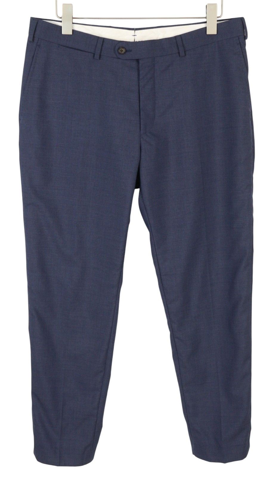 Suitsupply SOHO TURN-UP UK32R Blue Wool S120 Tapered Trousers 86726 Size US 32 / EU 48 - 1 Thumbnail