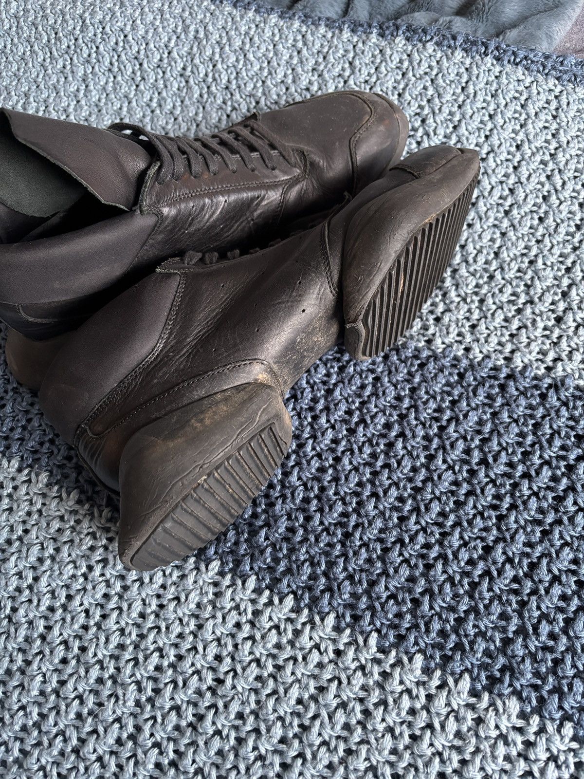Adidas × Rick Owens Rick Owens x Adidas Tech Runners in Black Size US 10 / EU 43 - 4 Thumbnail