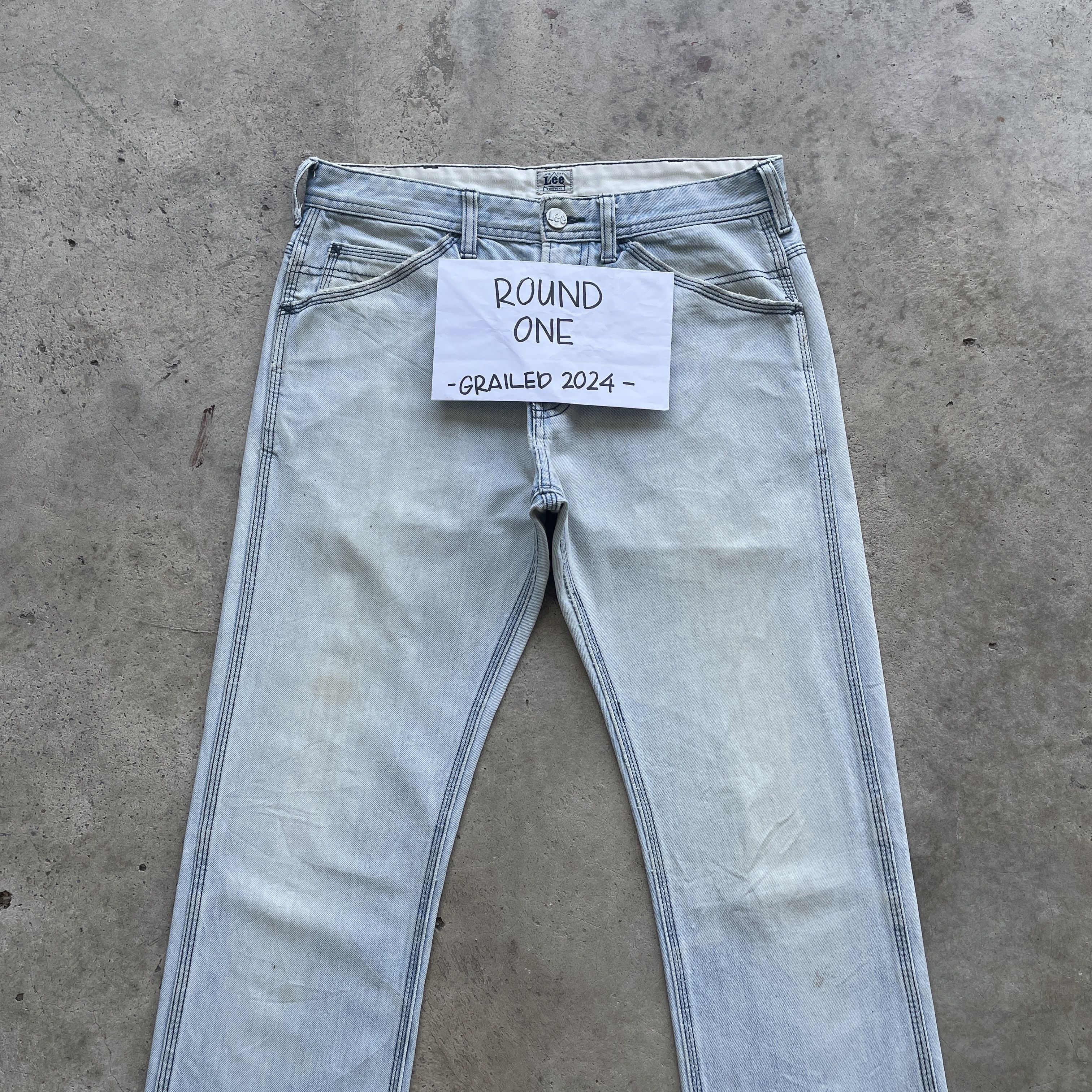 Japanese Brand × Jean W31 VINTAGE JAPAN LEE WASH DENIM FADED JEANS PANTS WORKWEAR Size US 31 - 3 Thumbnail