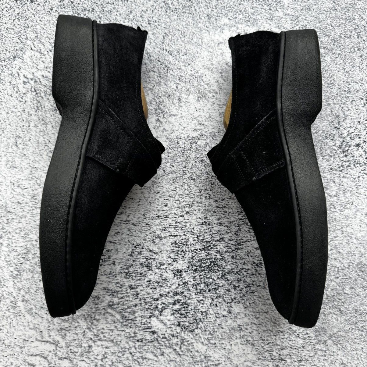 Salvatore Ferragamo Salvatore Ferragamo Black Monk Strap Brushed Suede Loafers Size US 7.5 / EU 40-41 - 3 Thumbnail