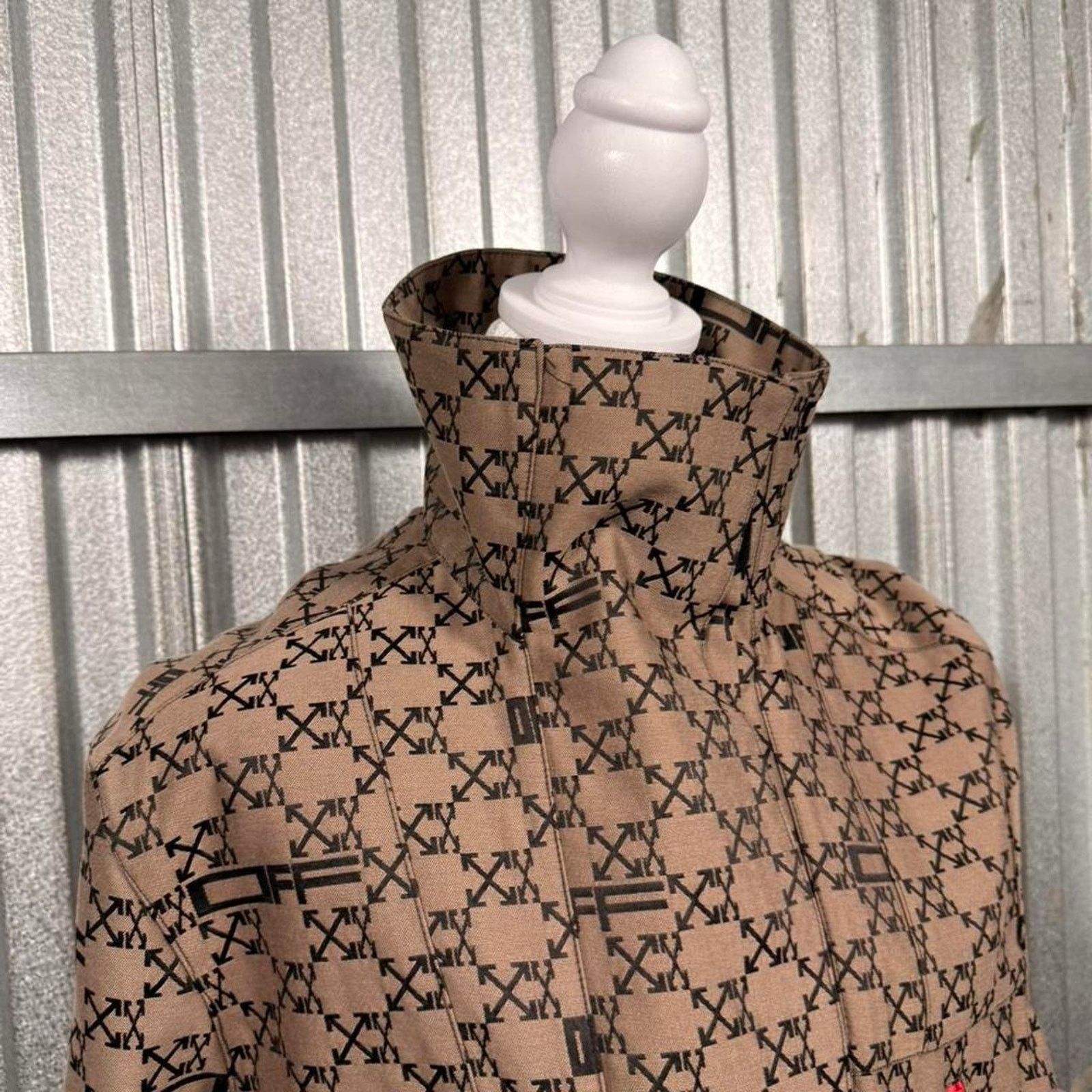 Off-White Off white brown trench coat Size L / US 10 / IT 46 - 5 Thumbnail