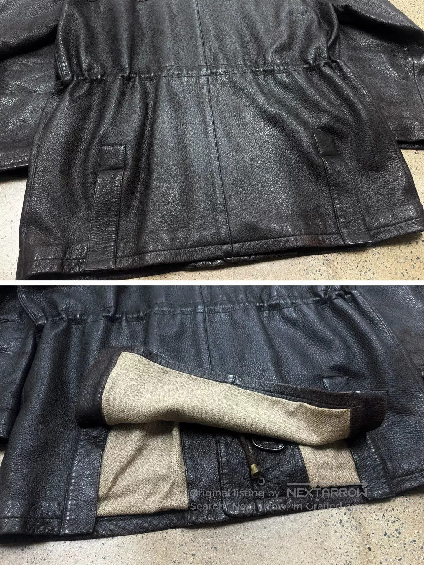 Loro Piana luxurious dark leather jacket with cashmere lining. Size US L / EU 52-54 / 3 - 8 Thumbnail