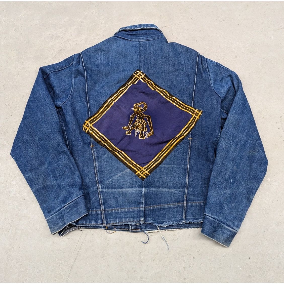ジャケット・アウター 70s vintage key denim Detroit jacket Vintage 70s Key Denim Jacket with back patch
