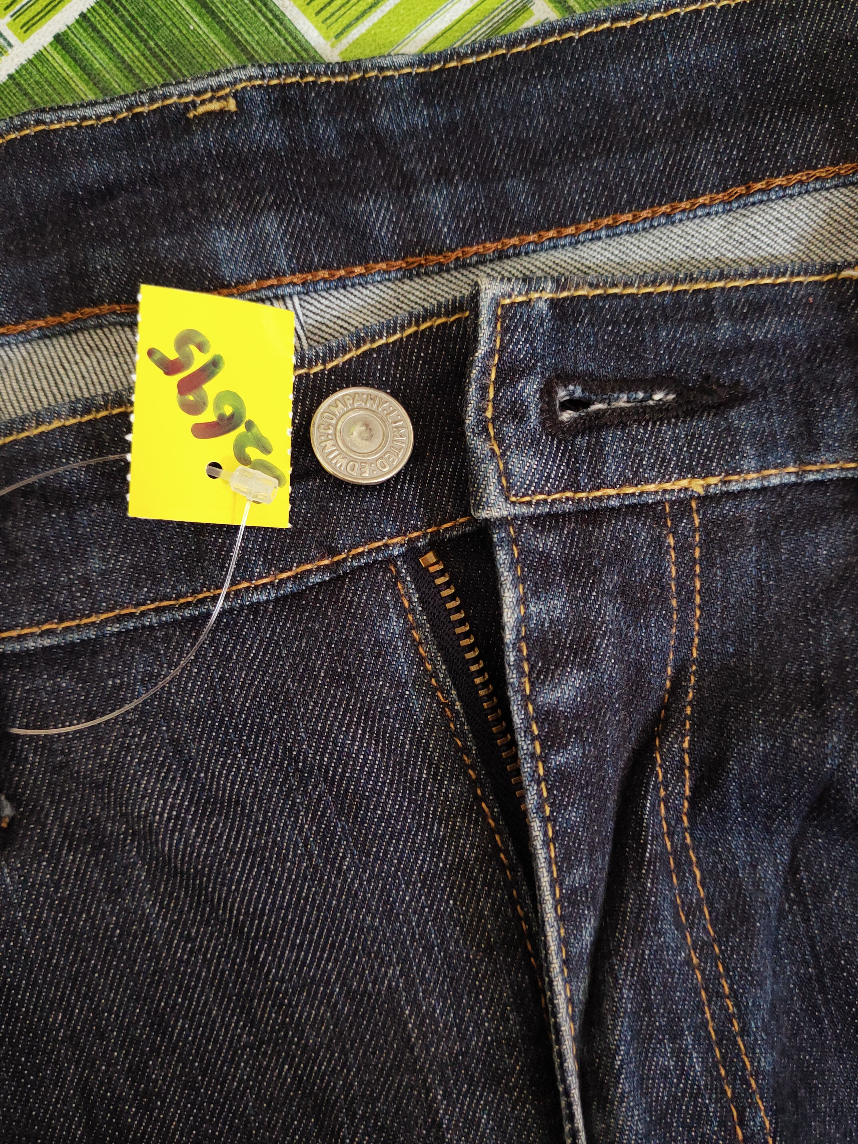 Edwin Edwin Dark Blue Distressed Ripped Jeans#S2695 Size US 31 - 16 Thumbnail