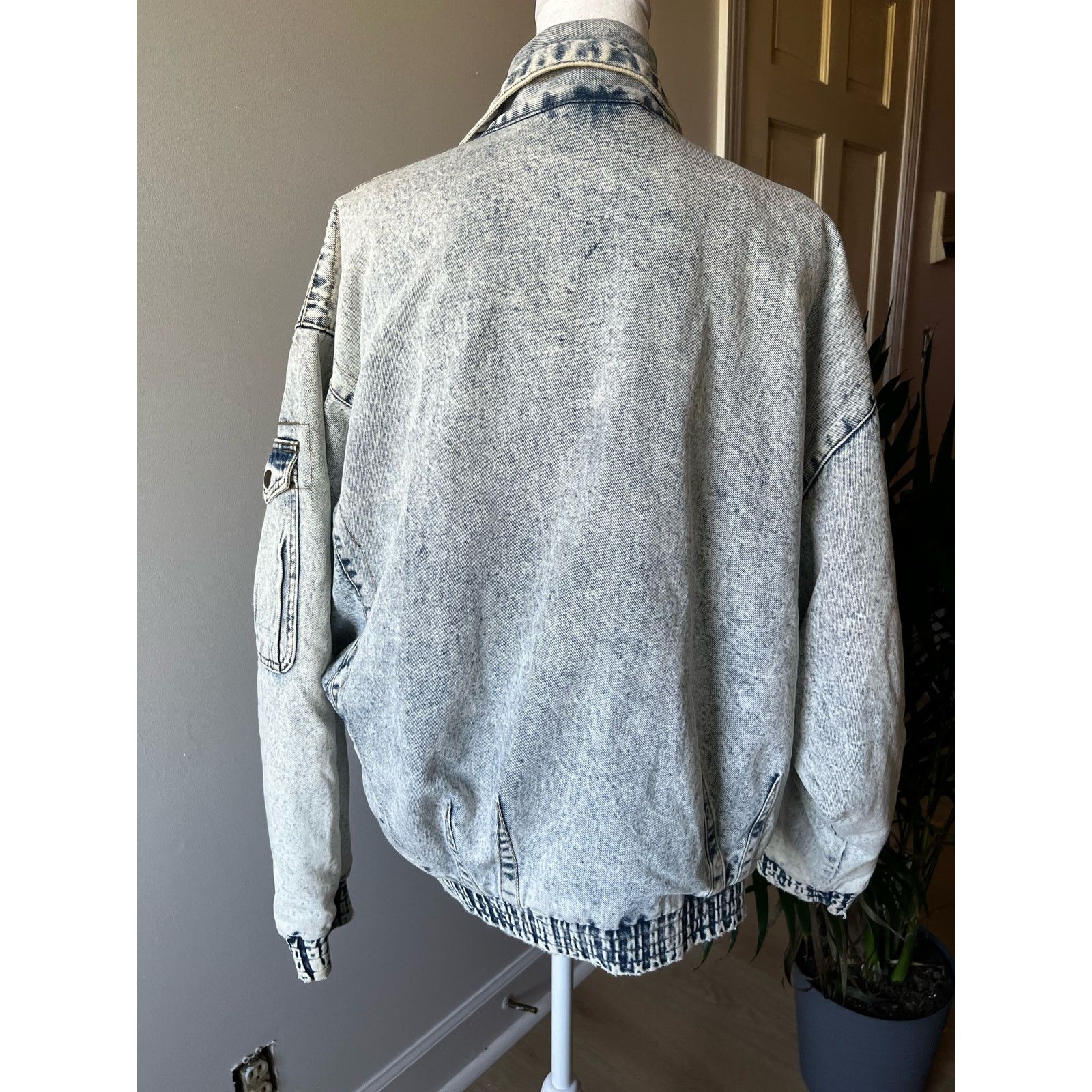 Vintage RARE Bruno 80s Acid Wash Denim Bomber size Medium Size US M / EU 48-50 / 2 - 3 Thumbnail