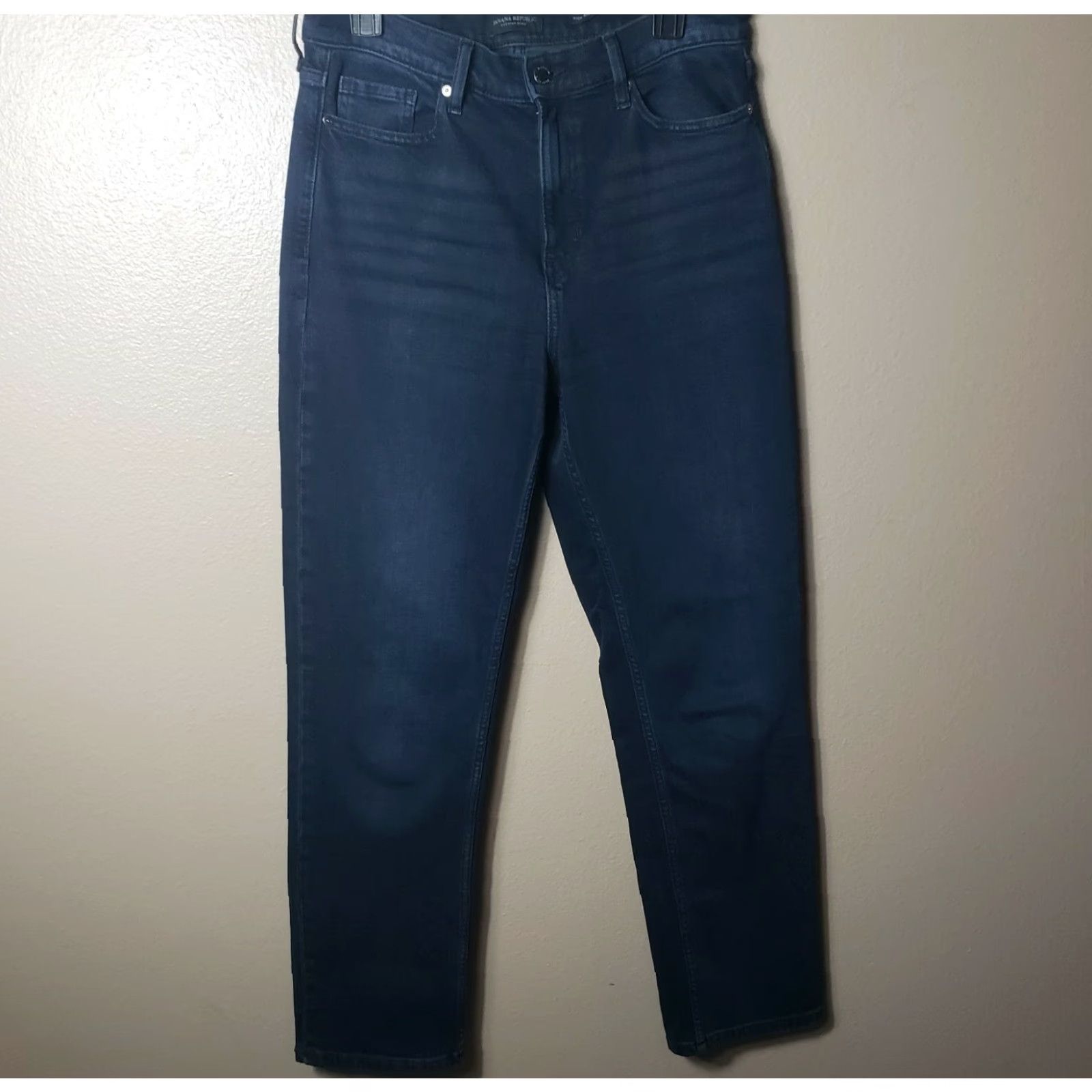 Banana Republic Banana Republic Premium Denim High-Rise Straight Jeans Size 30L Women Size 30" / US 8 / IT 44 - 2 Thumbnail