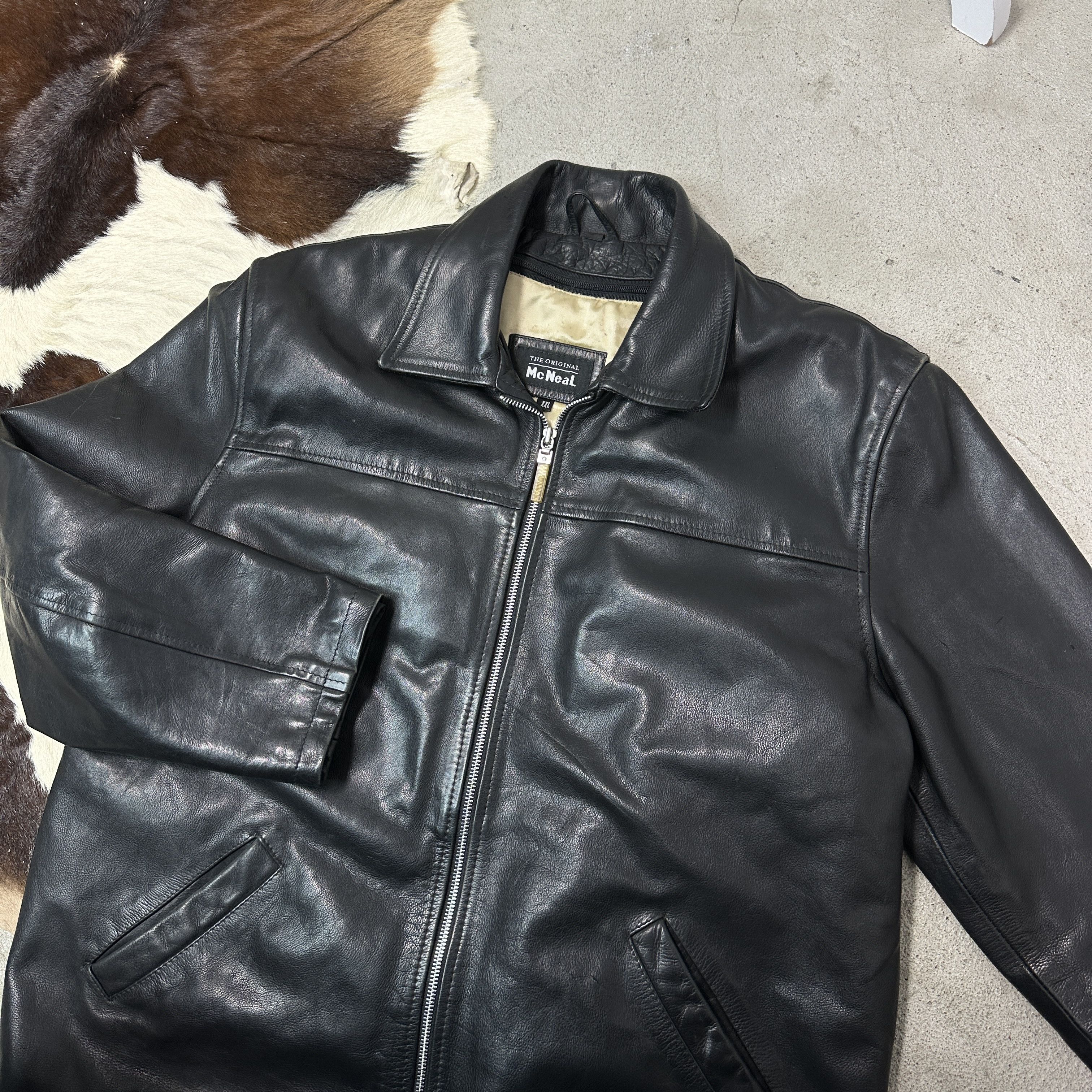 Vintage Vintage Leather Grunge Biker Moto Oversize Jacket Y2K Size US XXL / EU 58 / 5 - 4 Thumbnail
