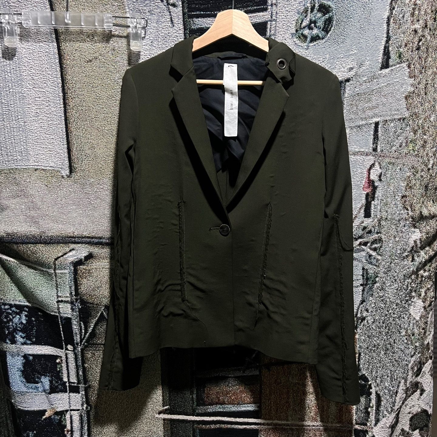 Damir Doma Damir Doma One-button grunge blazer jacket dark green Size M / US 6-8 / IT 42-44 - 1 Thumbnail