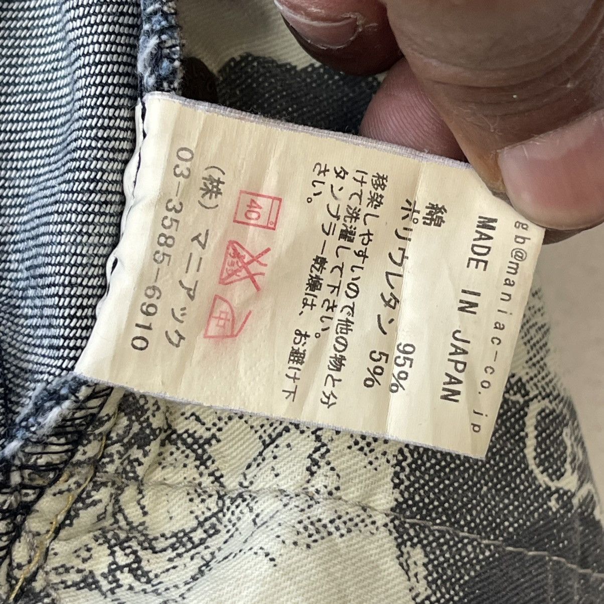 If Six Was Nine Thrashed L.G.B. Le Grand Bleu Skull Pocket Denim Jeans Size US 26 / EU 42 - 19 Thumbnail