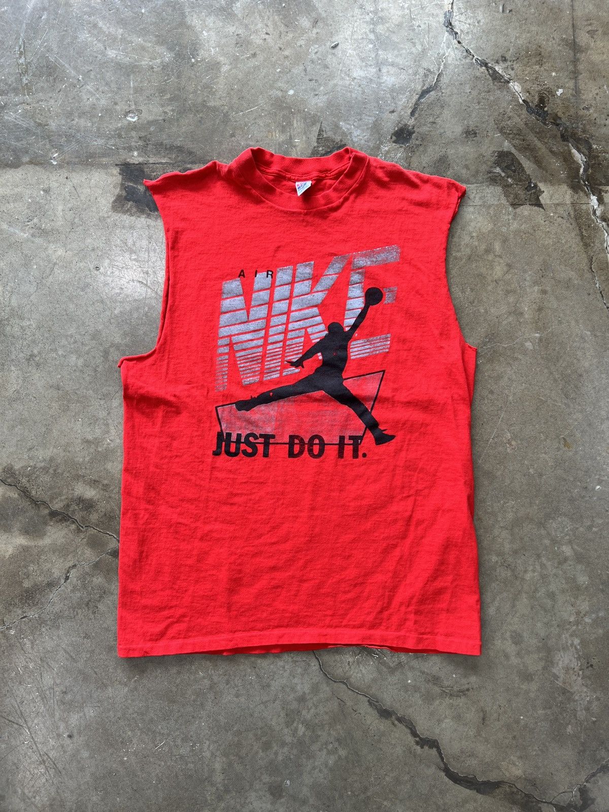 Nike × Vintage Vintage Boot Nike Jordan Jumpman Just Do It Cut Sleeve XL Size US XL / EU 56 / 4 - 2 Thumbnail