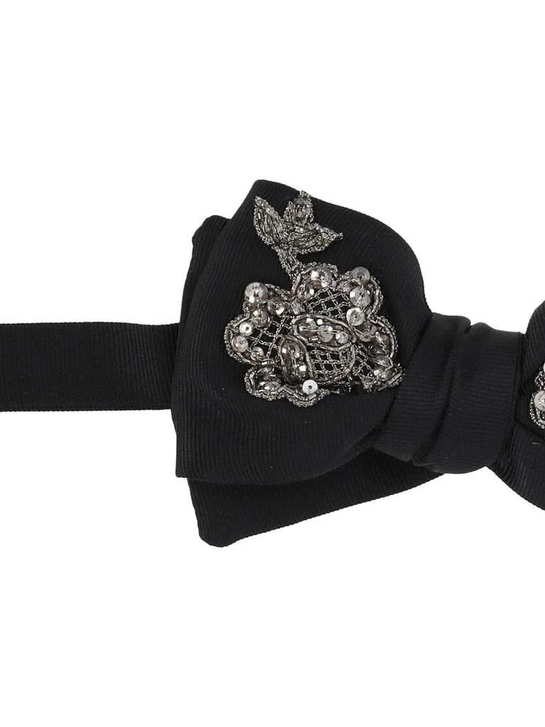 Alexander McQueen o1w1db10725 Size:OS/BW Silver Lace Appli in Black/Silver Size ONE SIZE - 2 Thumbnail