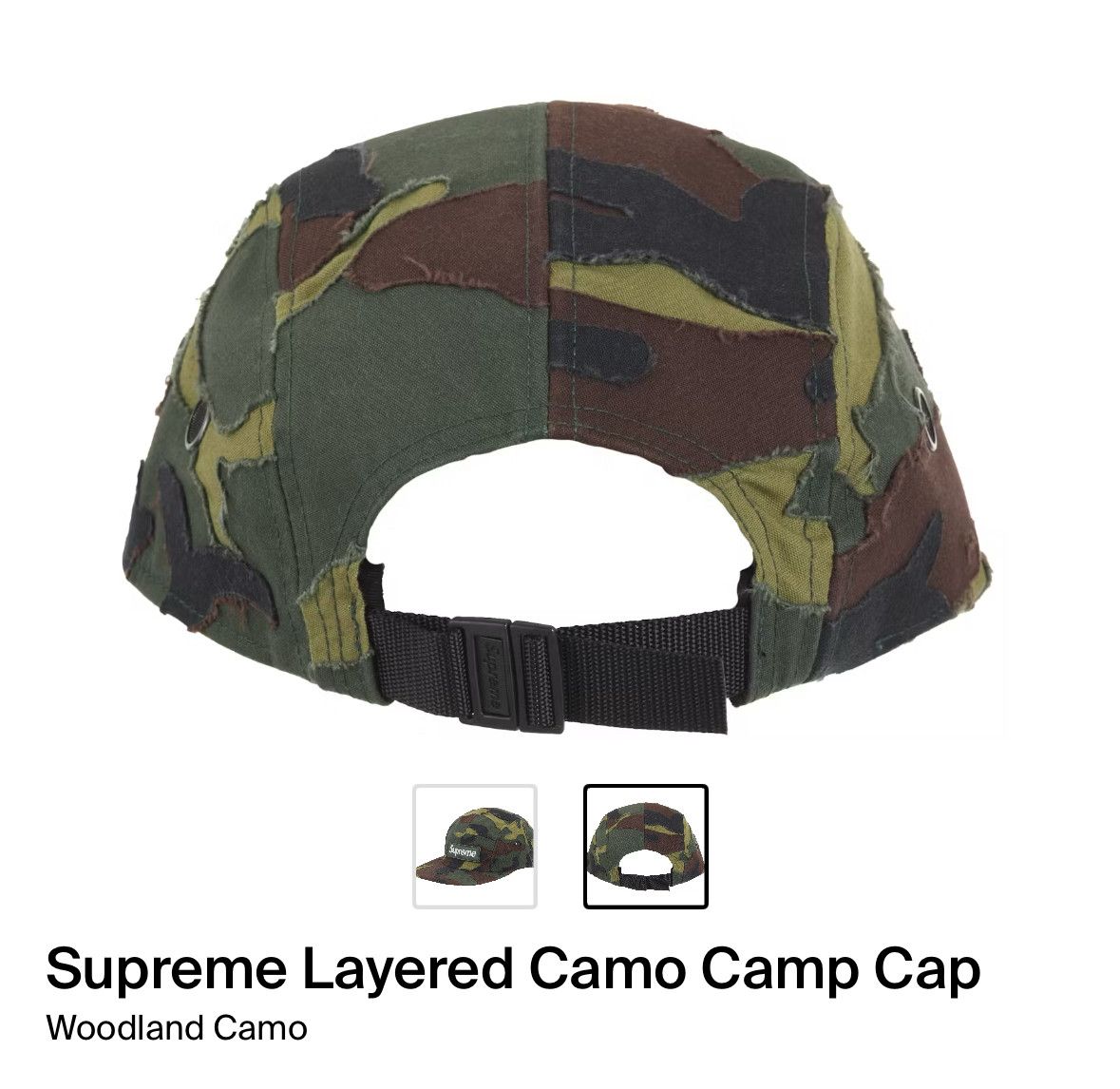 Supreme Layered Camo Camp Hat Size ONE SIZE - 5 Thumbnail