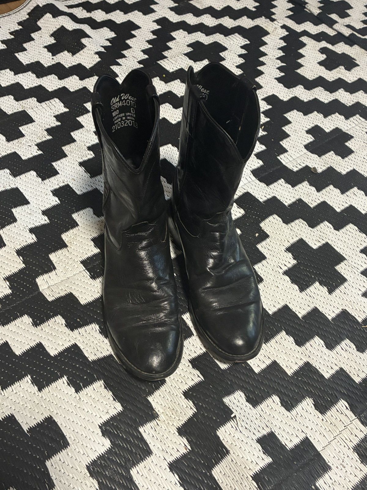 Other Black leather boots western minimal style pointy toe Size US 10 / EU 43 - 1 Thumbnail