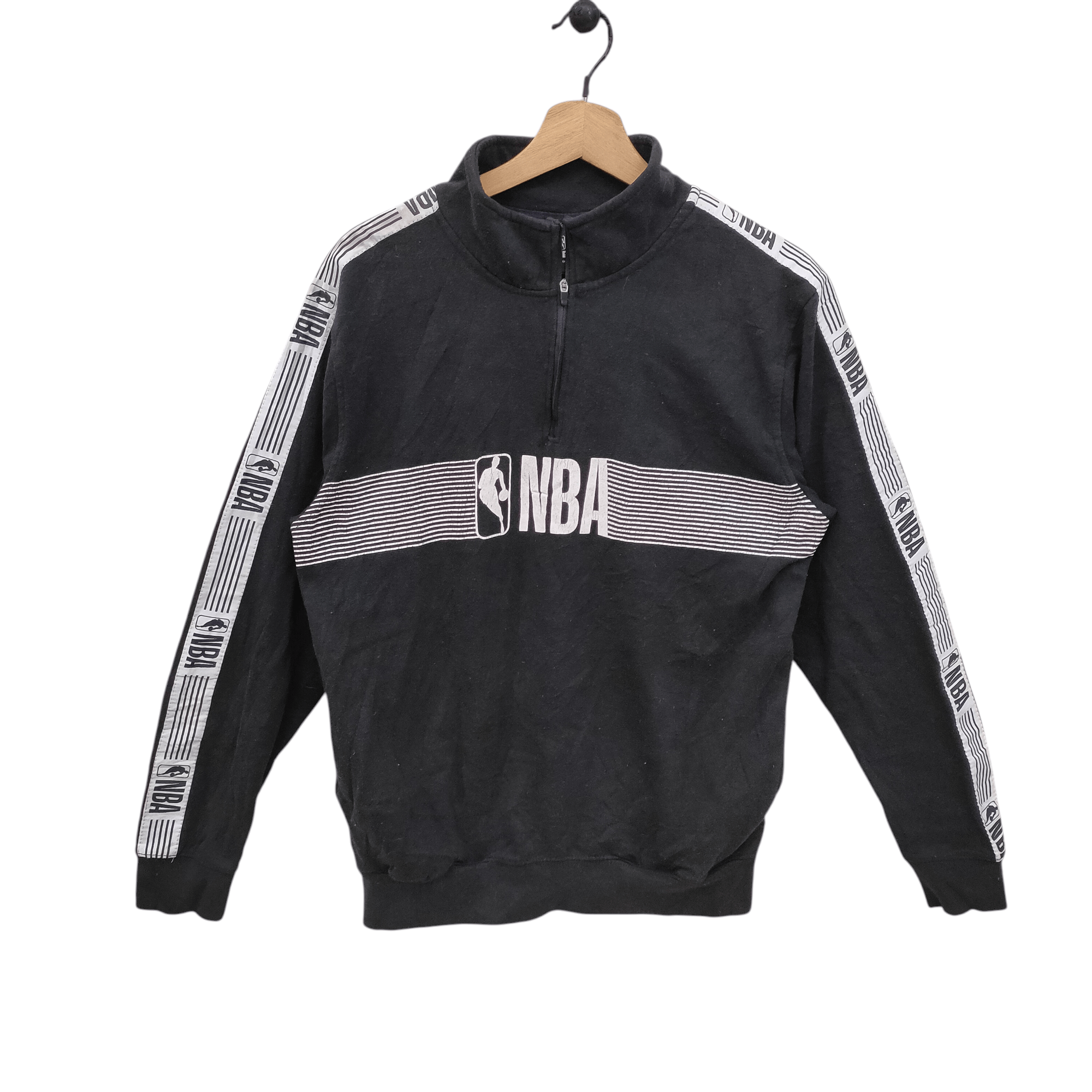 NBA 90s NBA Quarter Zip Sweatshirt Small Vintage Black Size US S / EU 44-46 / 1 - 1 Thumbnail