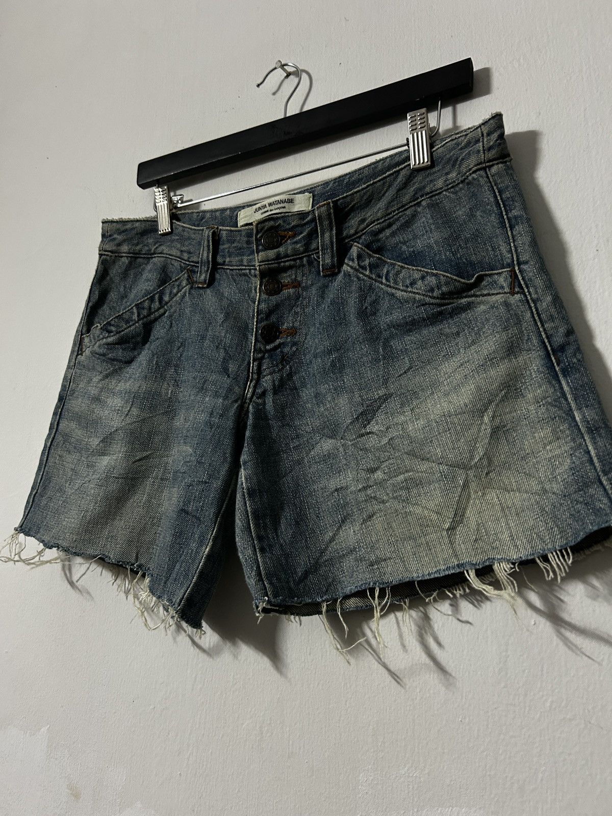Comme des Garcons AD2001 Junya Watanabe Comme Des Garcons short denim jeans Size 32" / US 10 / IT 46 - 2 Thumbnail