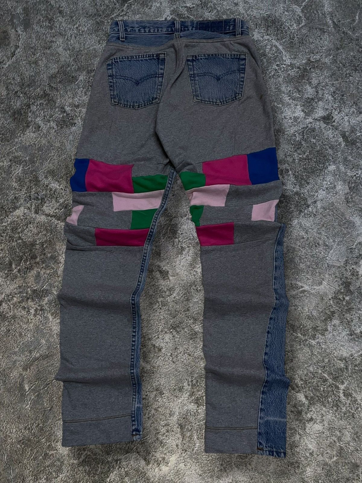 Japanese Brand Vintage Japan Designer 90’s H&+KB Denim Rebuild Sweatpant Size US 28 / EU 44 - 7 Thumbnail