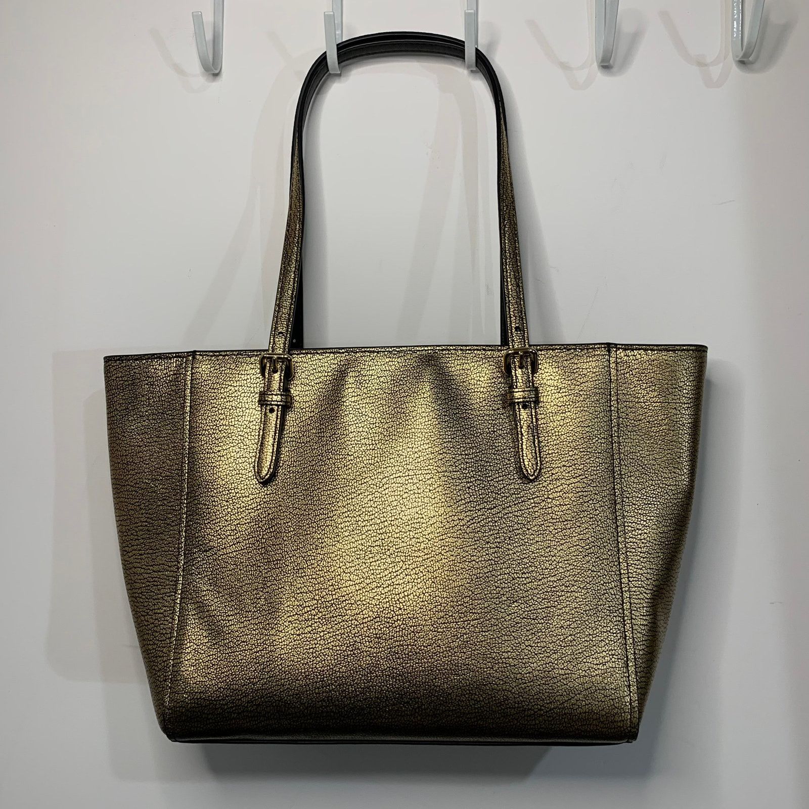 Coach Coach Gold Metallic Turnlock Tote Size ONE SIZE - 2 Thumbnail