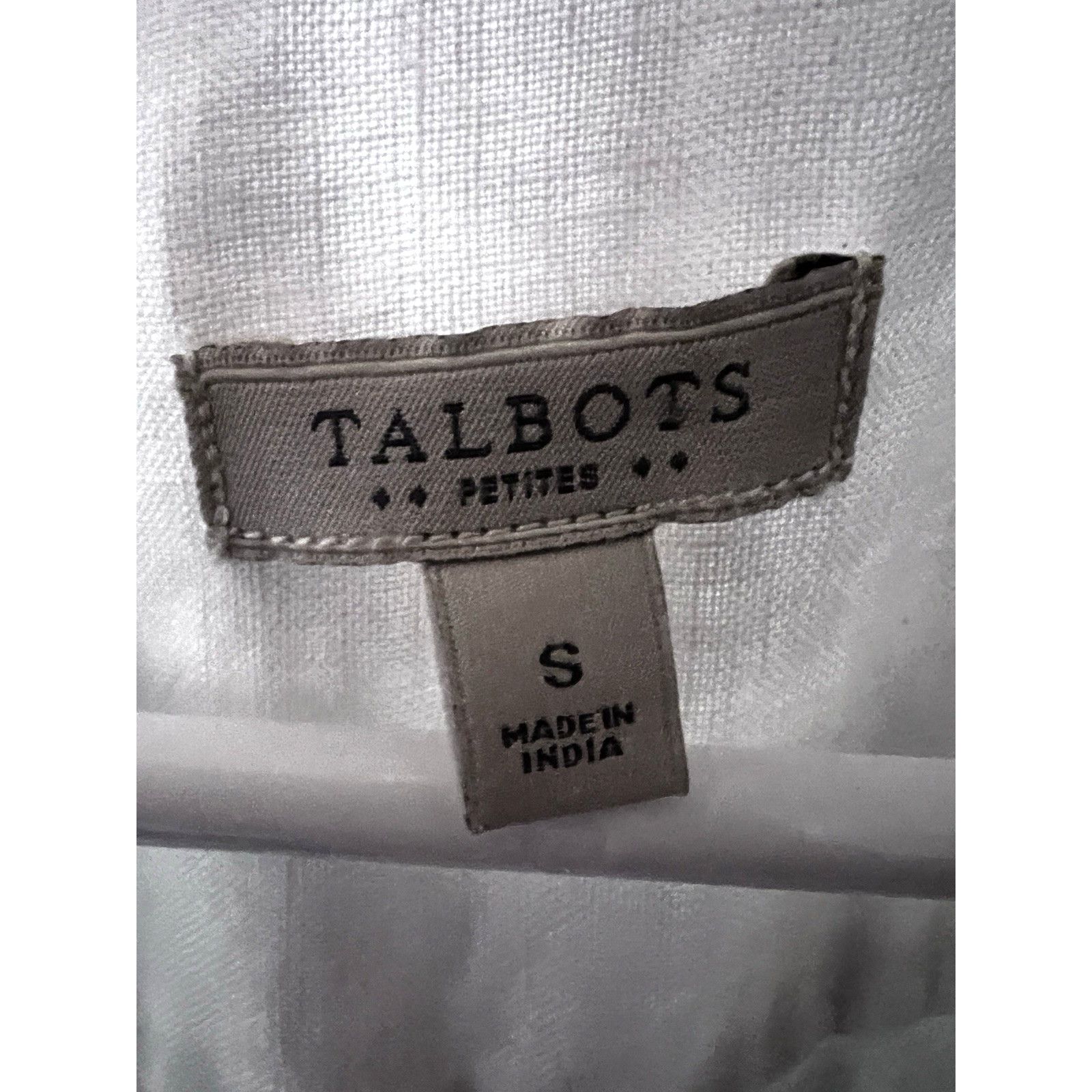 Vintage Talbots Petites White Linen Button Up Shirt Small 3/4 Sleeve Size S / US 4 / IT 40 - 6 Thumbnail