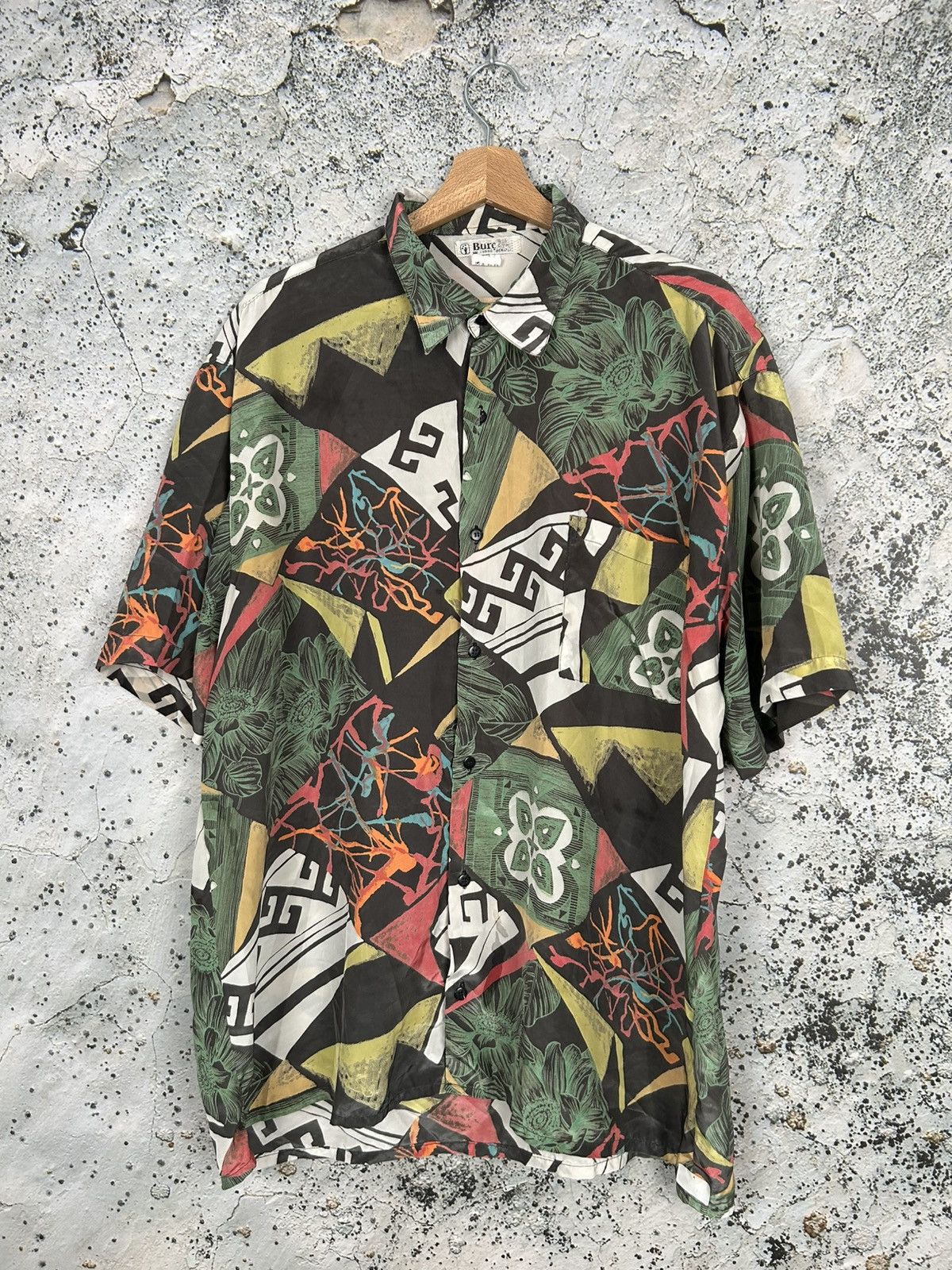 Vintage Vintage 90s Archive Silk Shirt Hawaiian Summer Avant Garde Size US L / EU 52-54 / 3 - 1 Thumbnail