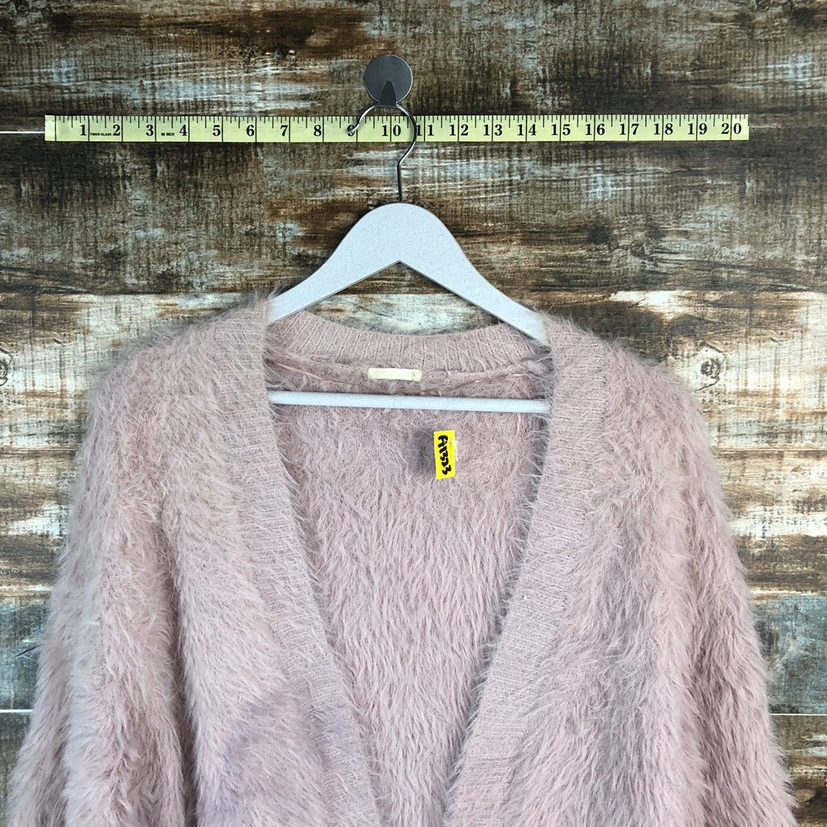 GU GU Pink Cardigan mohair shaggy fur Knitwear #A1323 Size M / US 6-8 / IT 42-44 - 4 Thumbnail